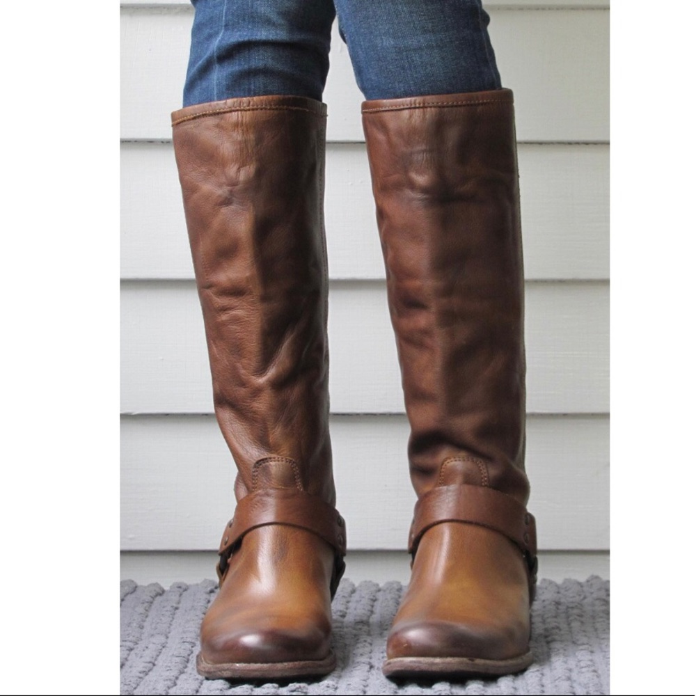 Frye Boots Phillip Harness Tall Size 8.5